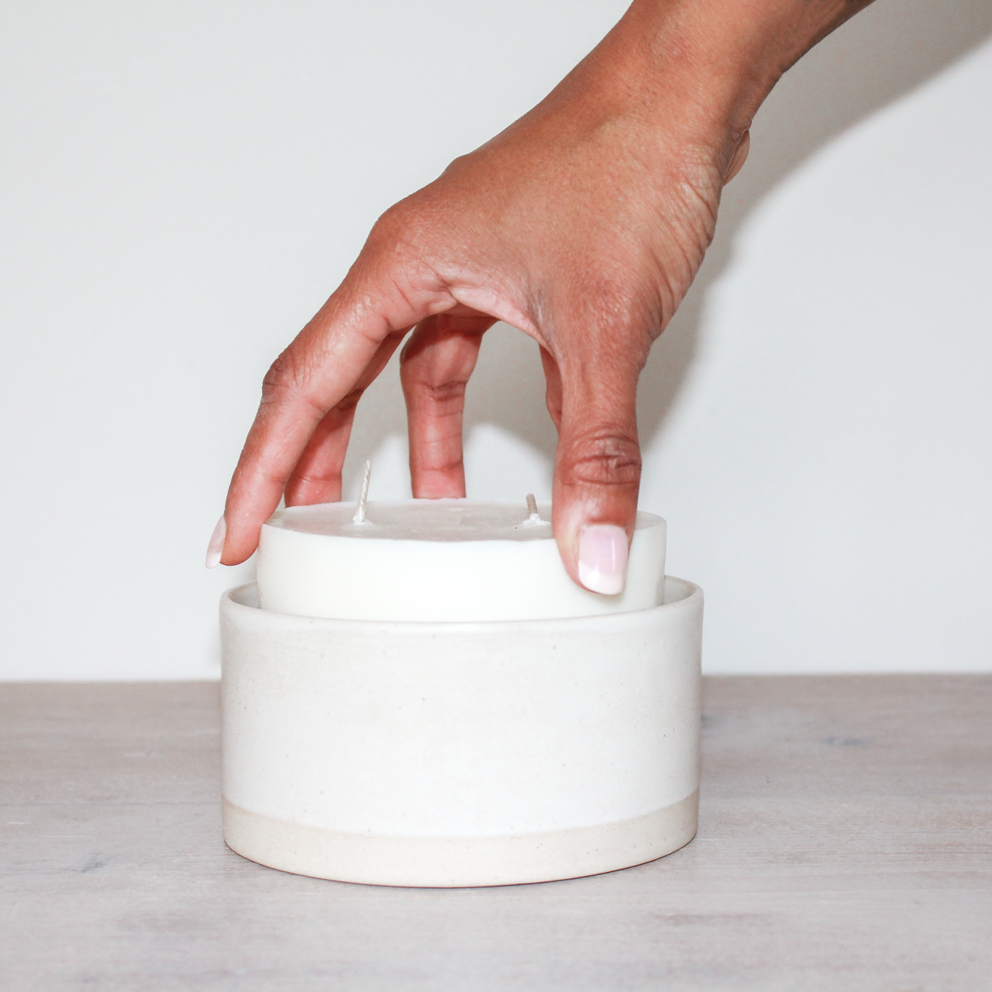 Marshmallow Large Refillable Candle Pot + Refill