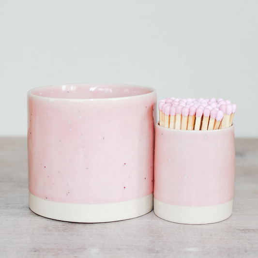 Pink-a-Boo Regular Refillable Candle Pot + Refill Gift Set